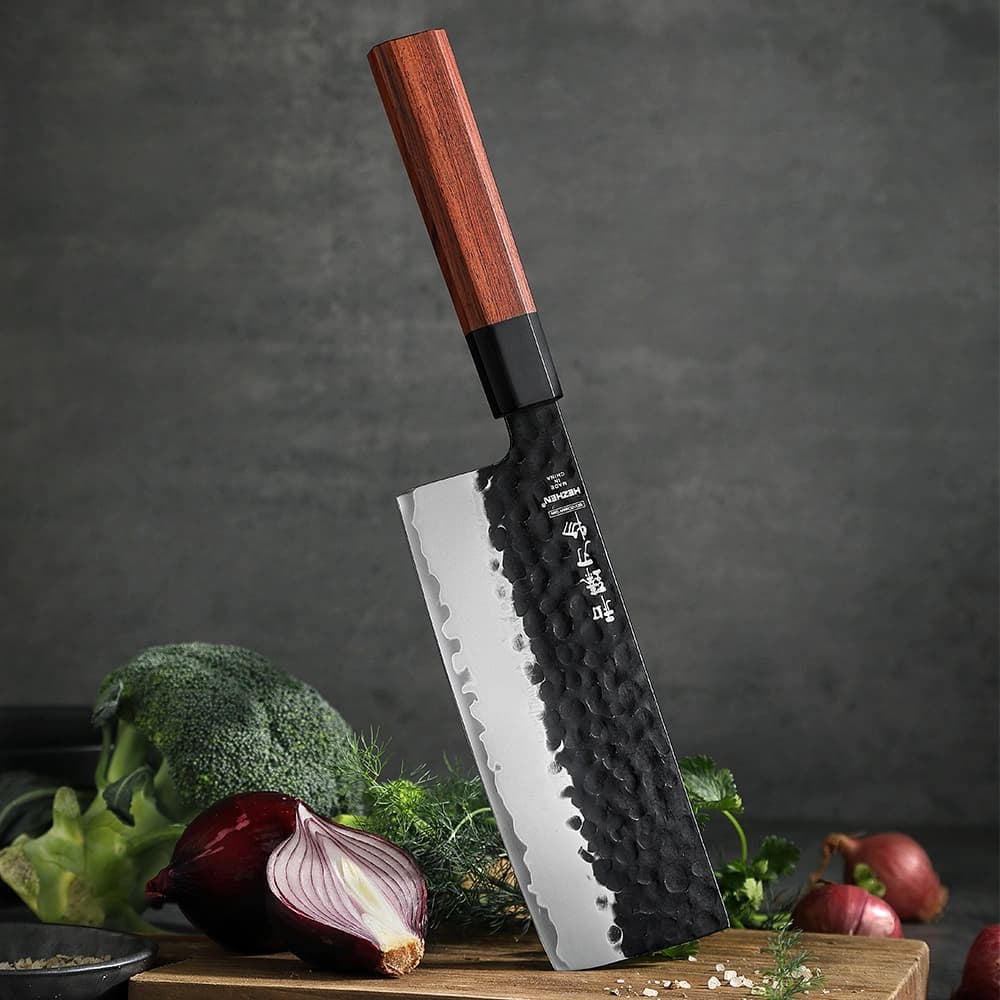 Retro-serien Hezhen 7" Nakiri-kniv PM8S-XC thumbnail 4