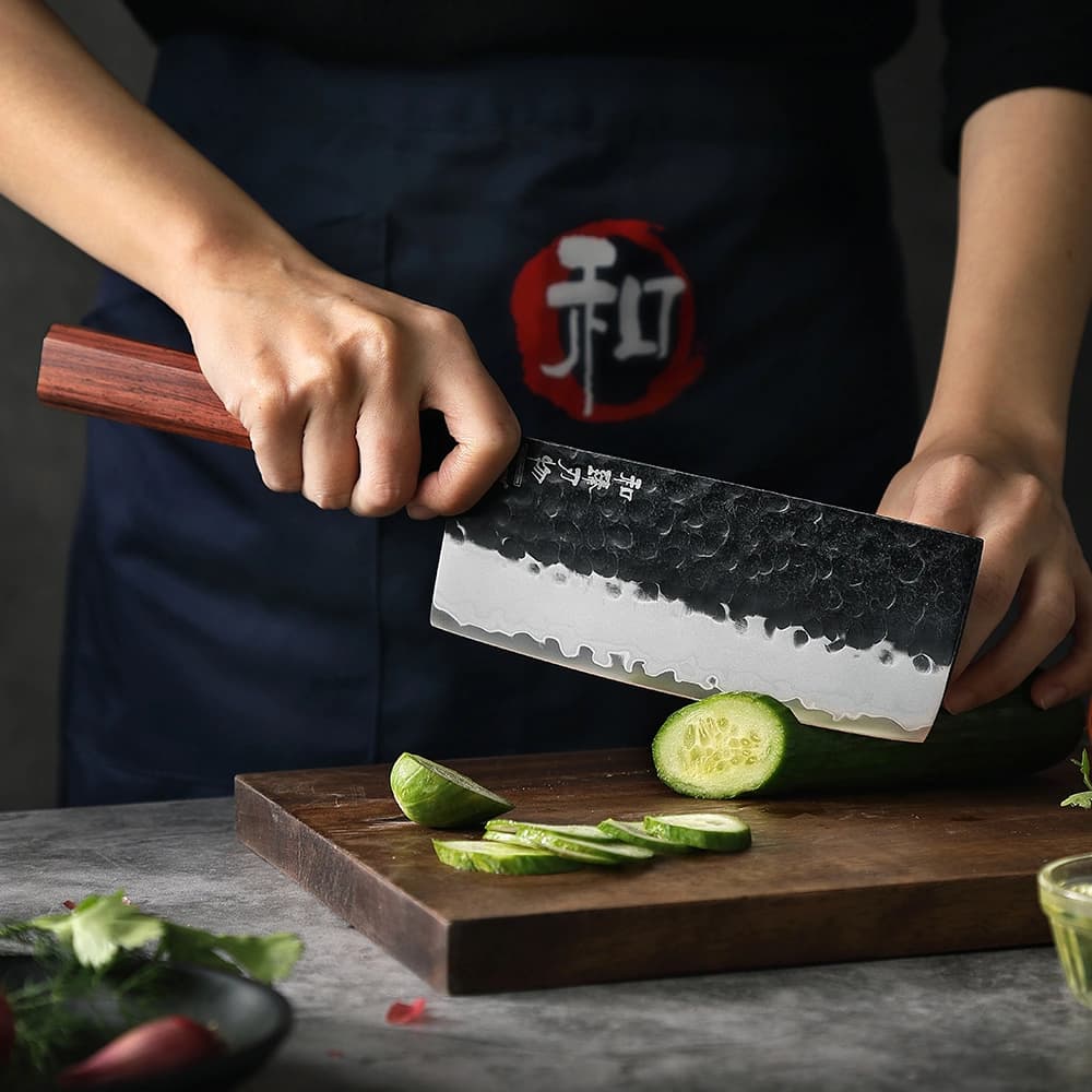 Retro-serien Hezhen 7" Nakiri-kniv PM8S-XC thumbnail 5