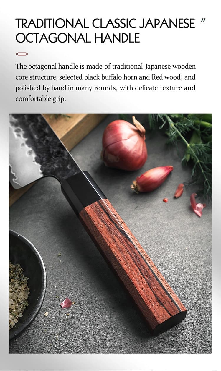 Retro-serien Hezhen 7" Nakiri-kniv PM8S-XC thumbnail 10