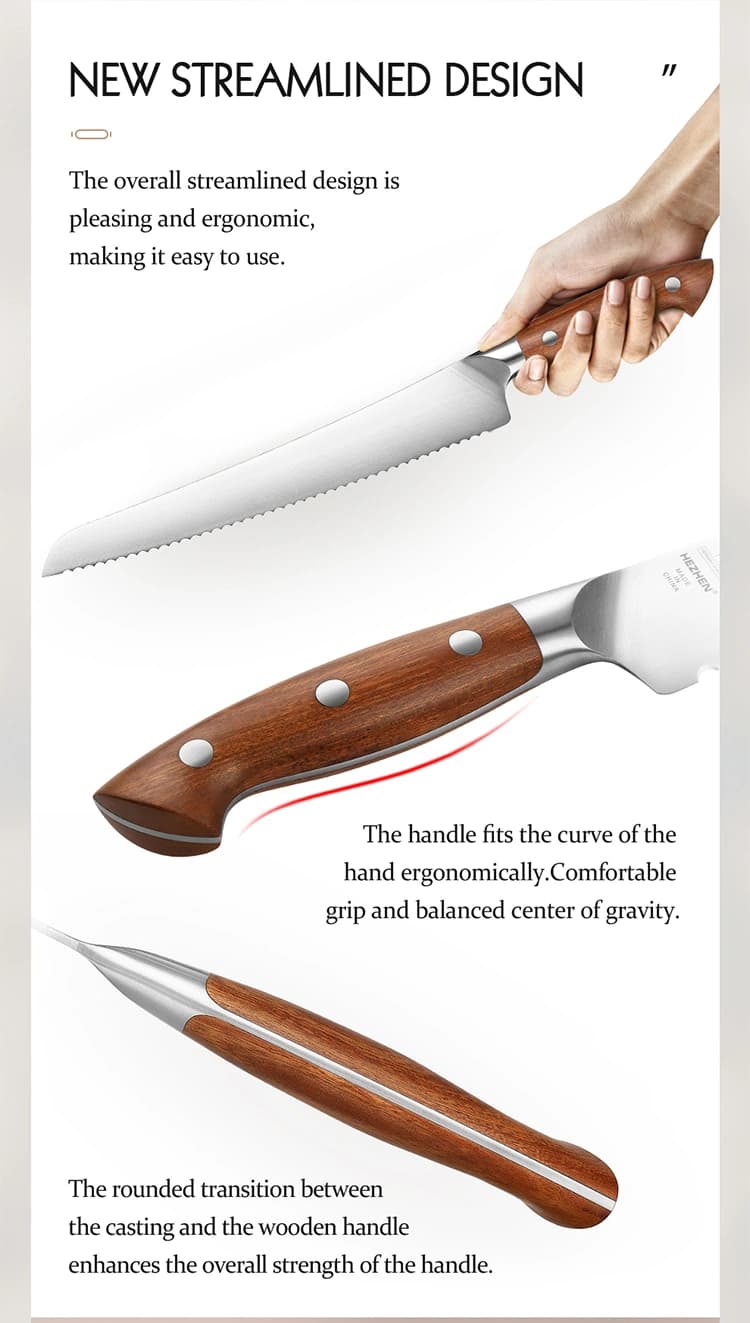 Supreme-serien Hezhen X02-10-MB BrødKniv thumbnail 12