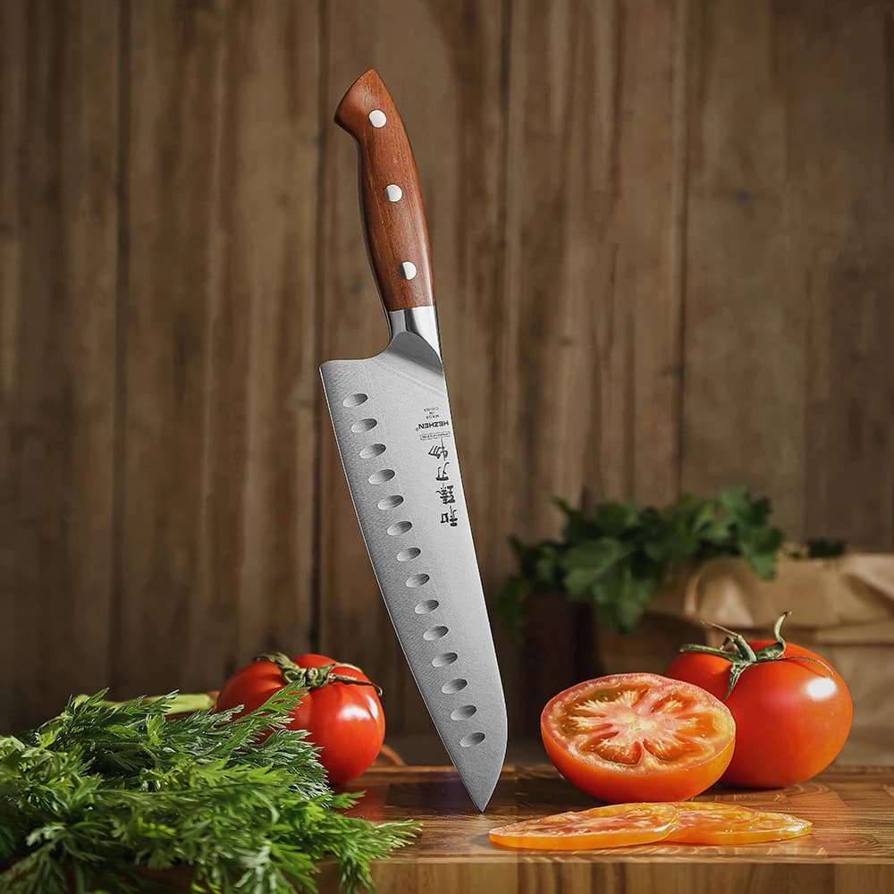 Supreme-serien 8"Granton edge chef knife