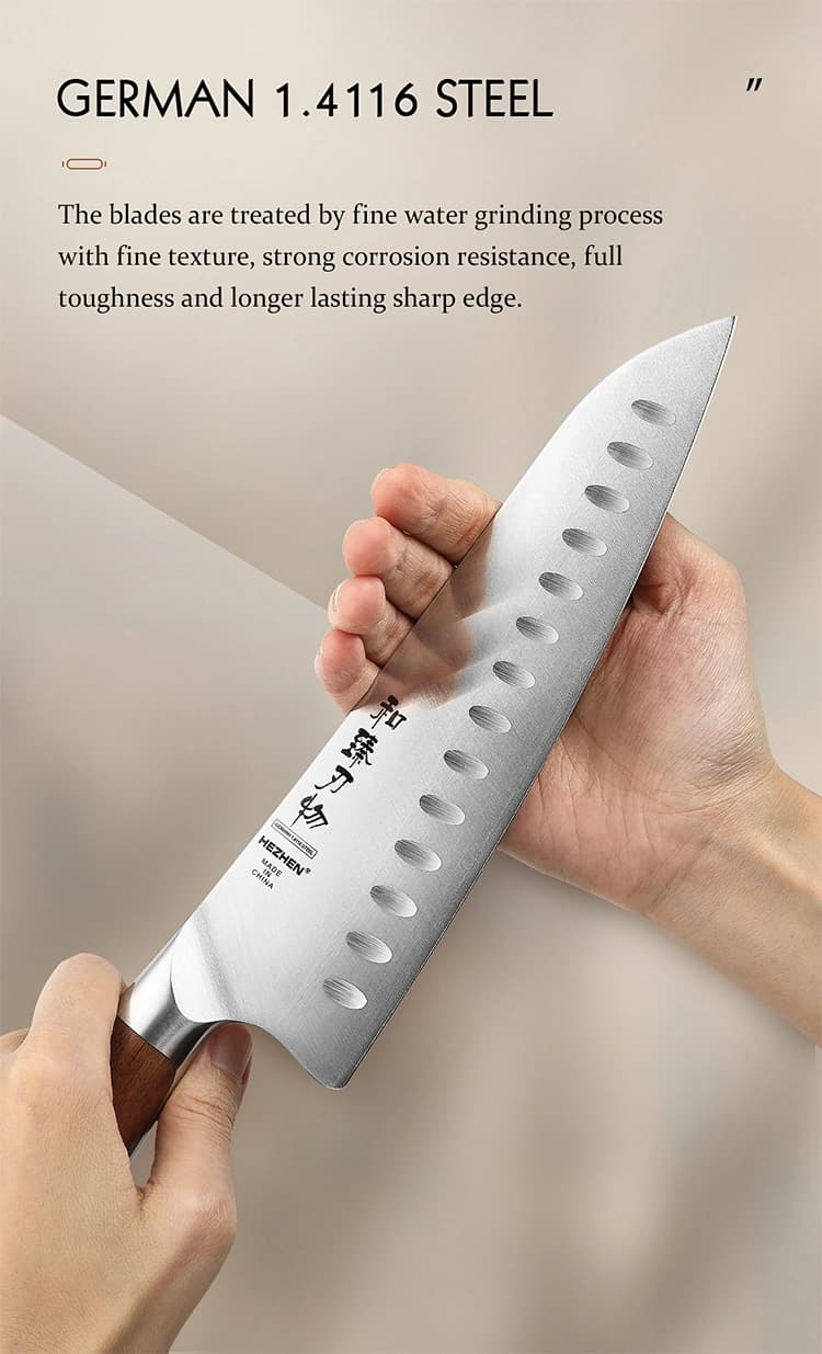 Supreme-serien 8"Granton edge chef knife thumbnail 10