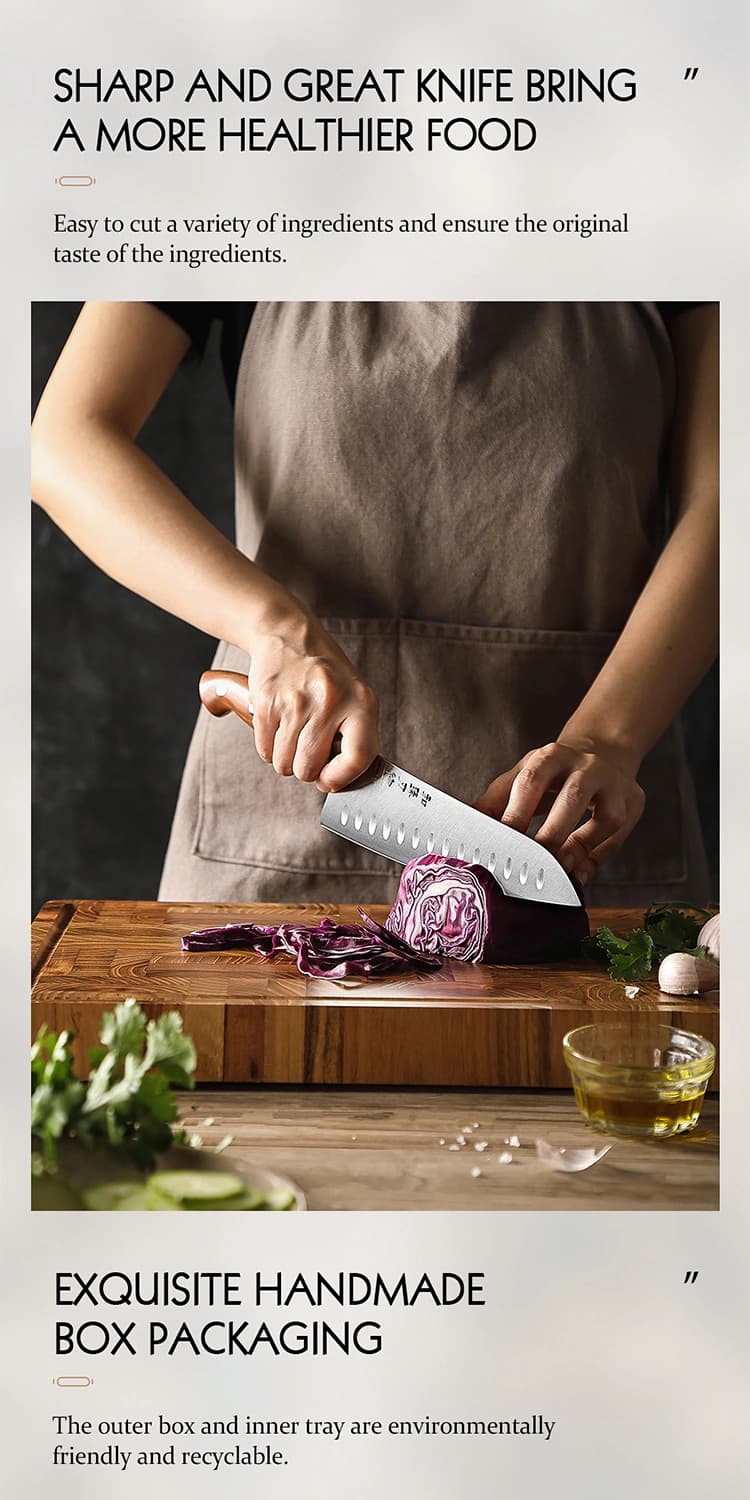 Supreme-serien 8"Granton edge chef knife thumbnail 14