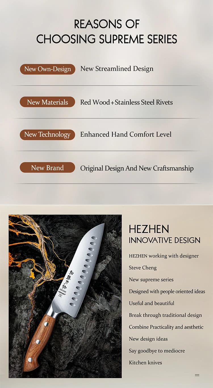 Supreme-serien X02-RS Santoku-kniv thumbnail 9