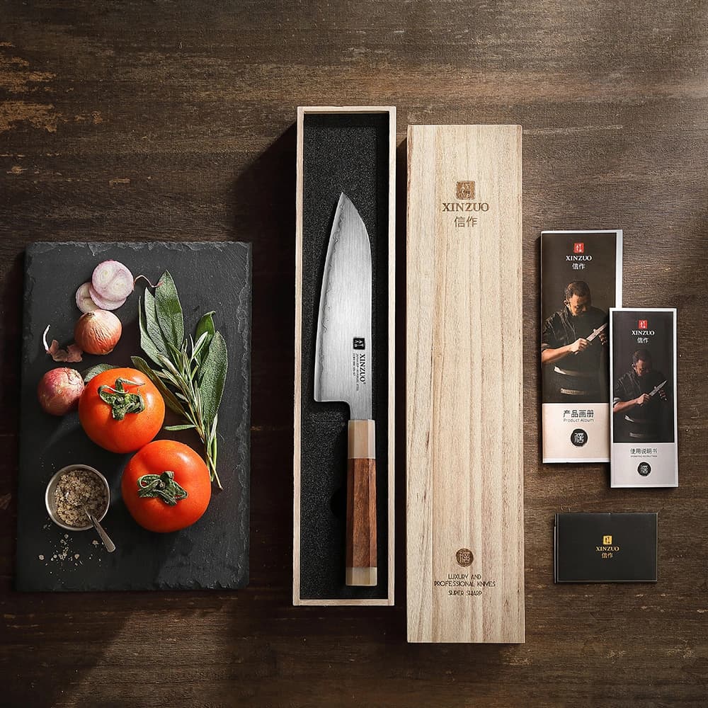   7'' santoku kniv X05Z Zhen-serien thumbnail 7