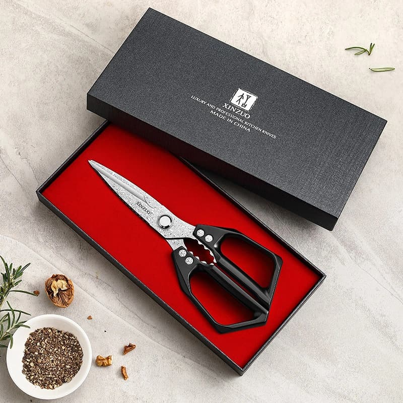 xinzuo Damascus kitchen scissors thumbnail 5