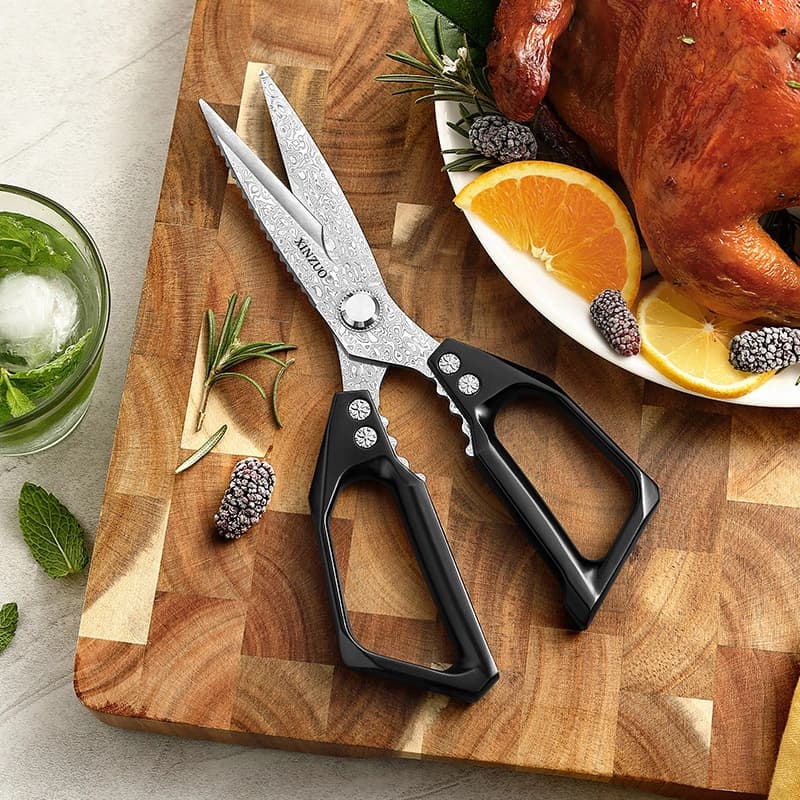 xinzuo Damascus kitchen scissors thumbnail 4