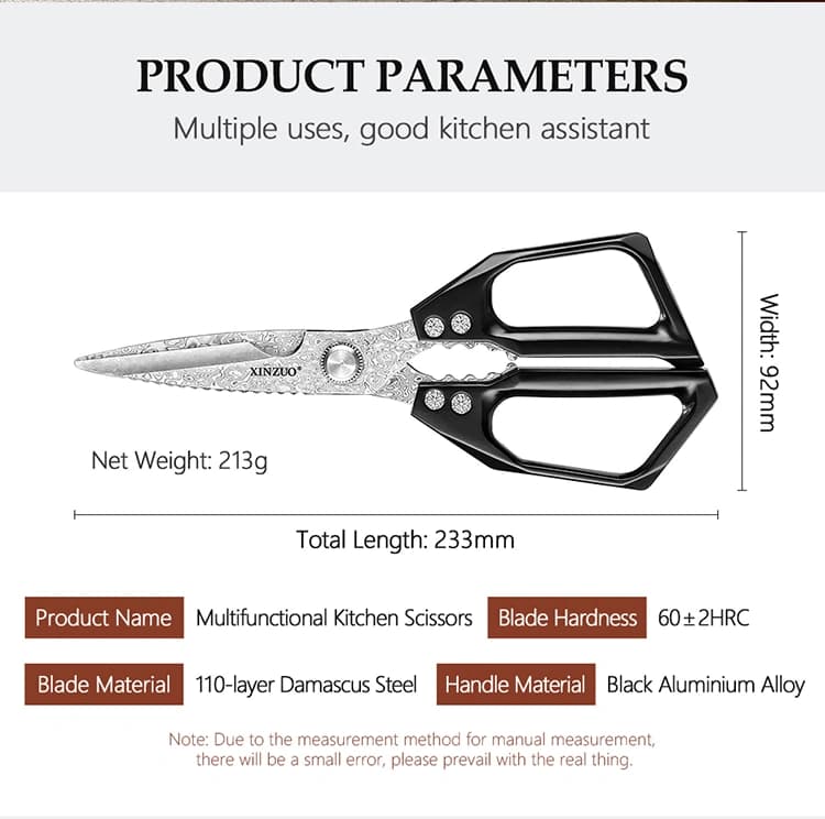 xinzuo Damascus kitchen scissors thumbnail 9