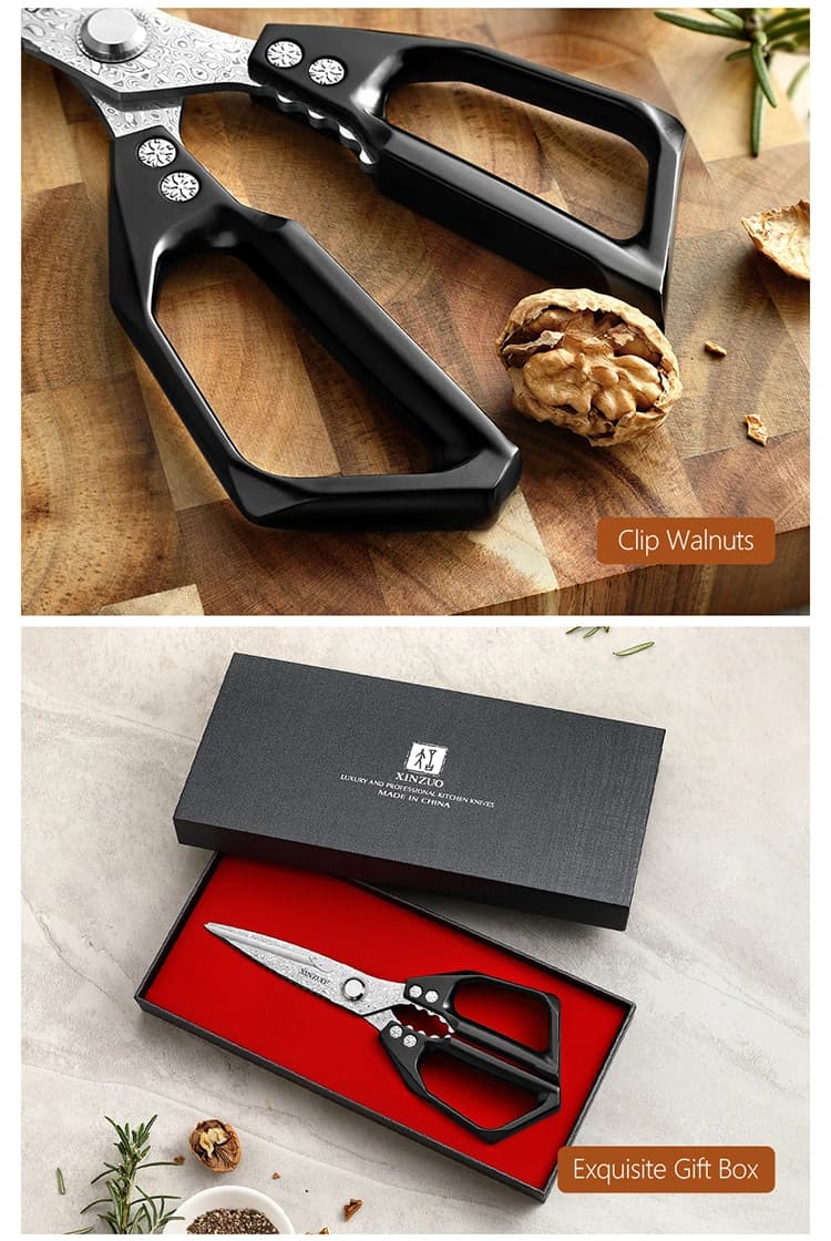 xinzuo Damascus kitchen scissors thumbnail 15