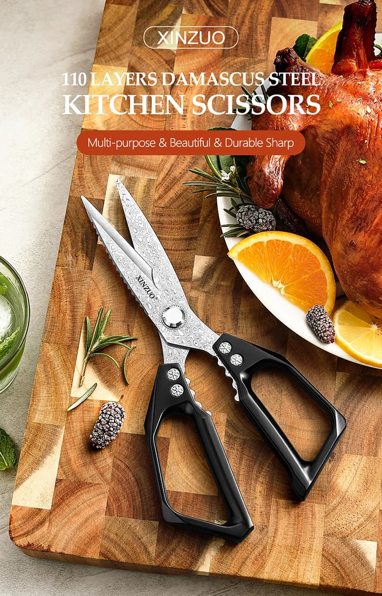 xinzuo Damascus kitchen scissors thumbnail 8