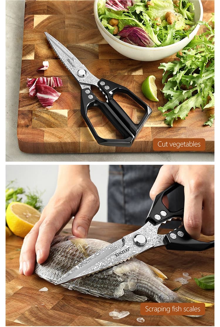 xinzuo Damascus kitchen scissors thumbnail 14