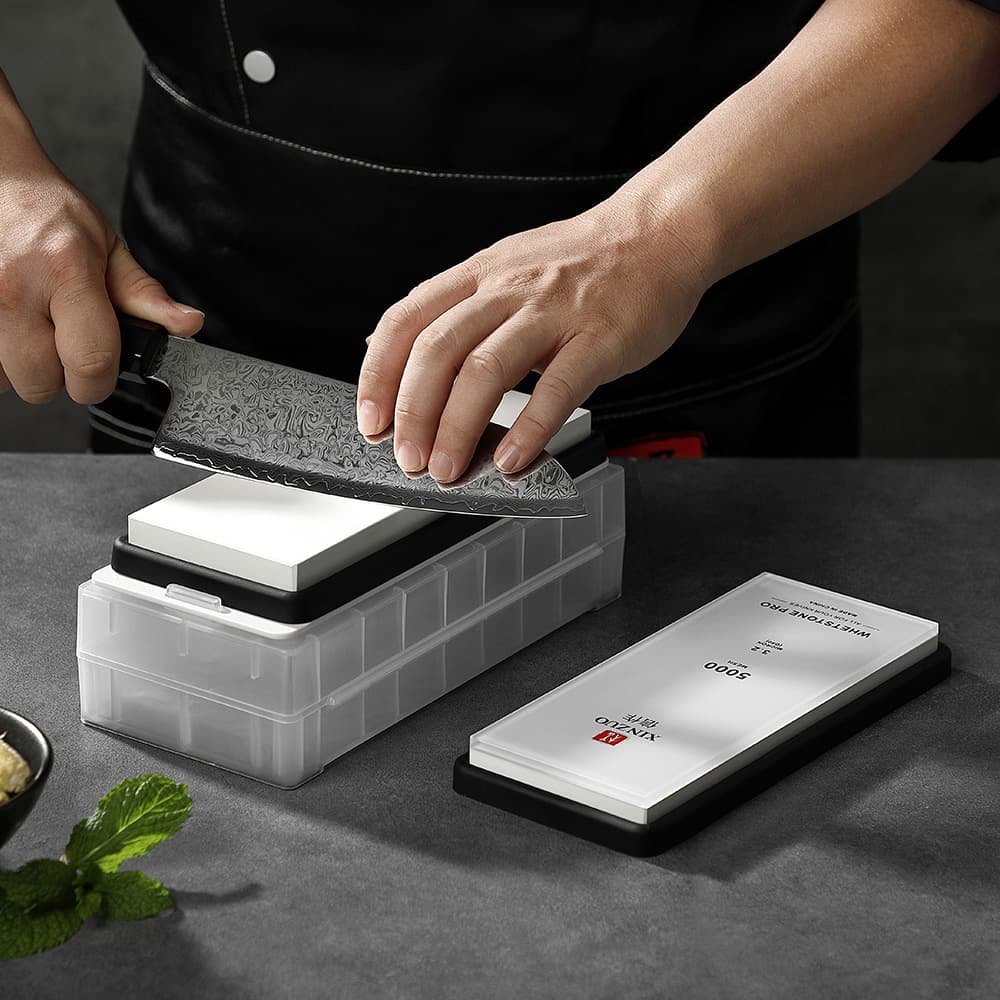 Glass våtslipestein 2 stk. 1000/5000 keramisk XZ-BL-MDS-1/5 thumbnail 4