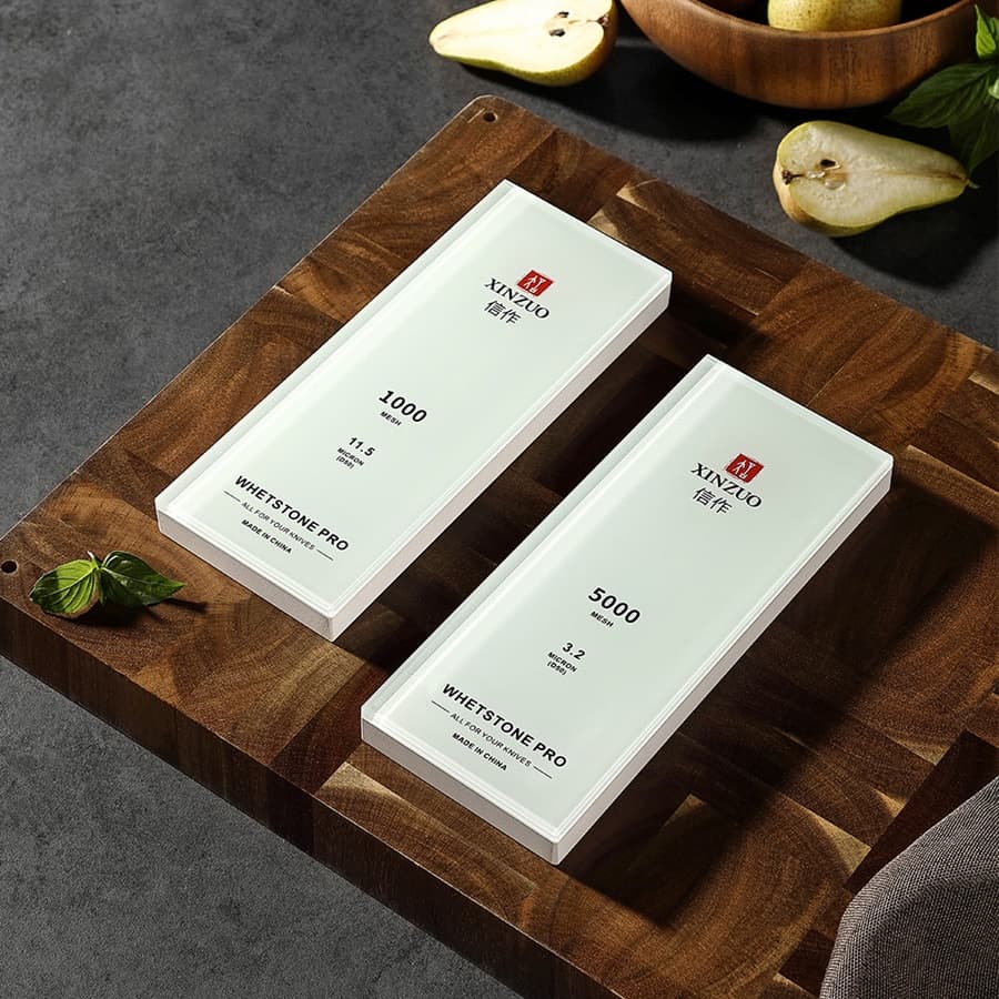 Glass våtslipestein 2 stk. 1000/5000 keramisk XZ-BL-MDS-1/5
