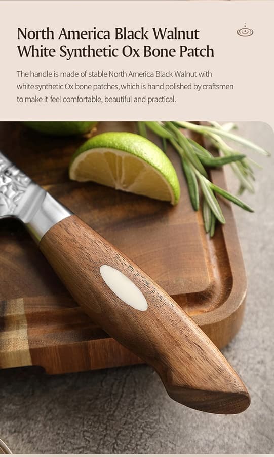 Xinzuo 5,5 Santoku-kniv B46W-5RS  Jiang-serien thumbnail 6