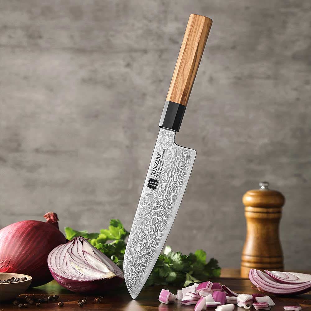 7,3" Santoku-kniv PM80-RS Zhen-serien thumbnail 4