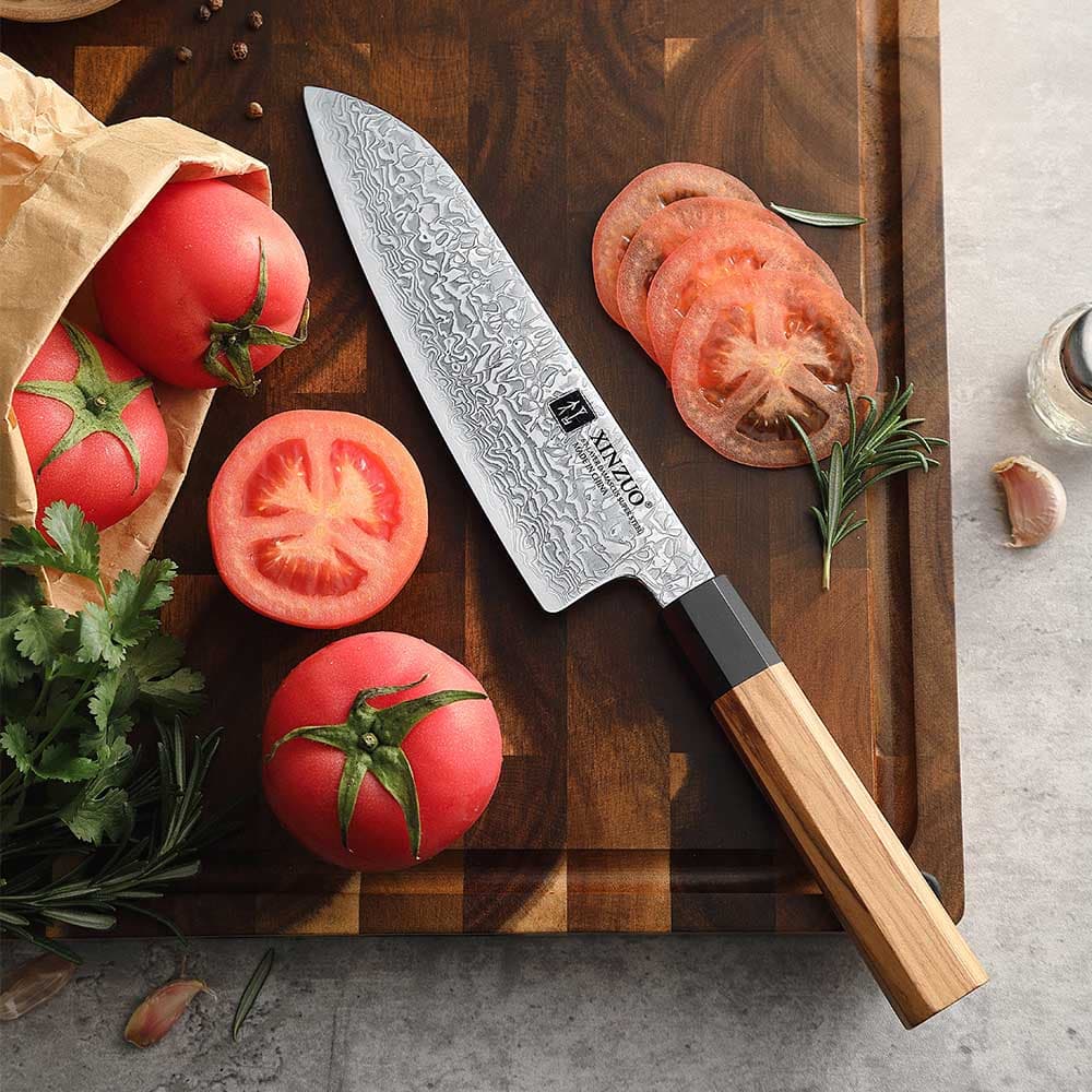 7,3" Santoku-kniv PM80-RS Zhen-serien thumbnail 5