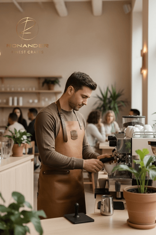 Ronander skinnforkle Farge Caramel  thumbnail 4