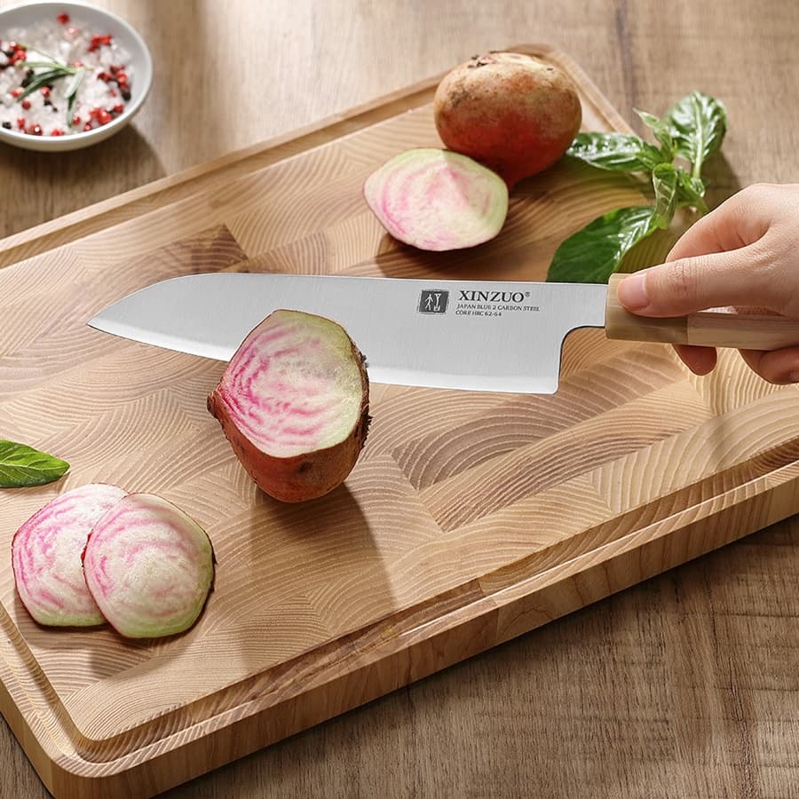 NYHET 7" Santoku-kniv PM8M-RS Zhen-serien (Blue 2 Komposittstål) thumbnail 2