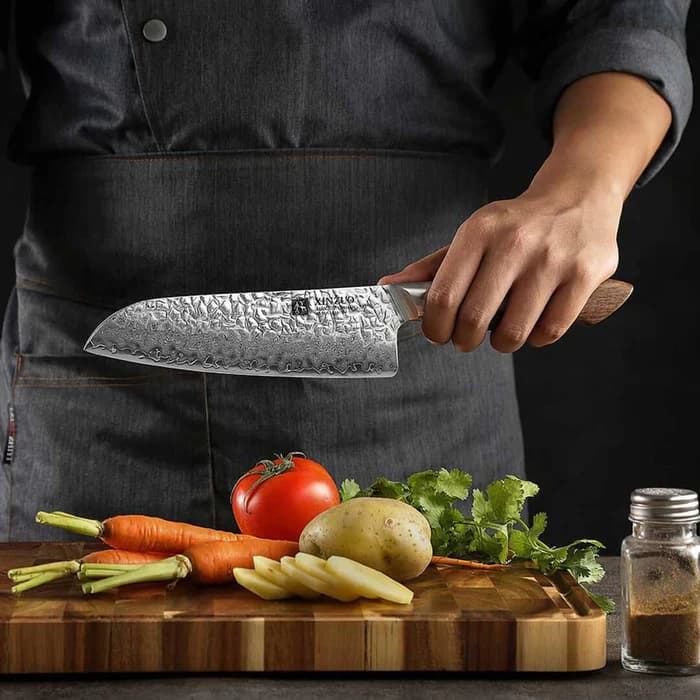 NYHET 7" Santoku-kniv B46W-7RS Jiang-serien
