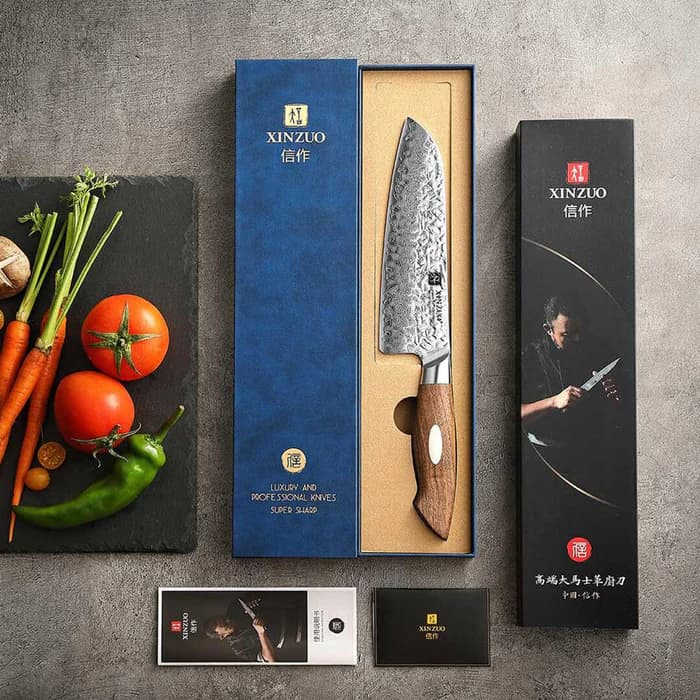 NYHET 7" Santoku-kniv B46W-7RS Jiang-serien thumbnail 4