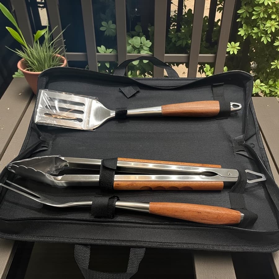 Ronander Premium grillsett i rustfritt stål og rosentre (3 deler) thumbnail 8