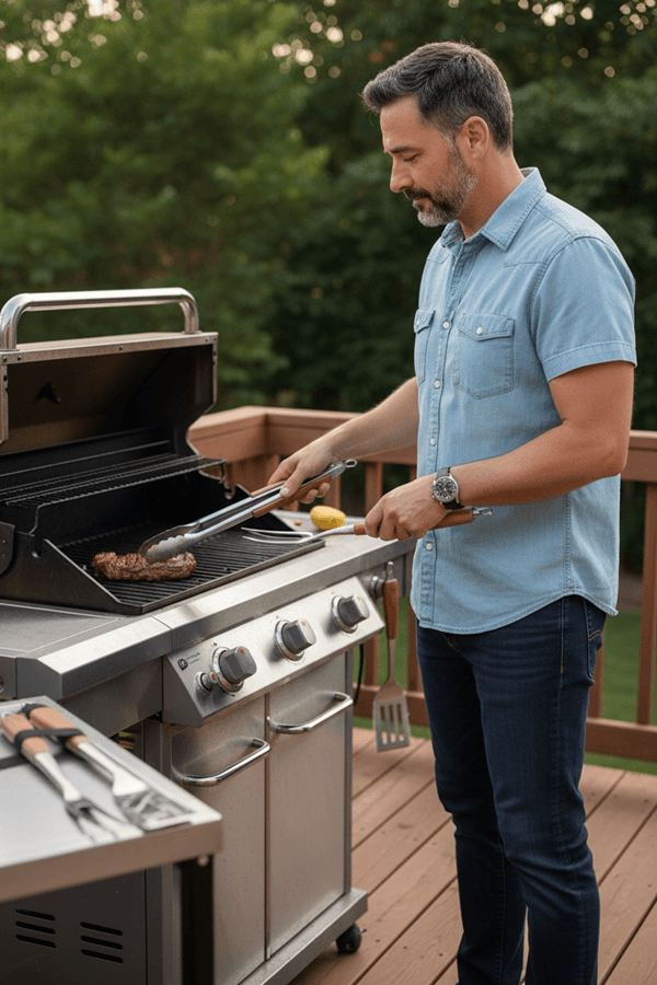 Ronander Premium grillsett i rustfritt stål og rosentre (3 deler) thumbnail 7