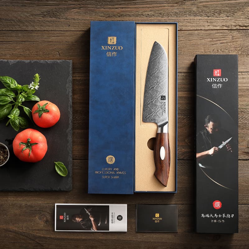 7" Santoku B46D-RS Jiang-serien (Før Kr2469,-) thumbnail 3