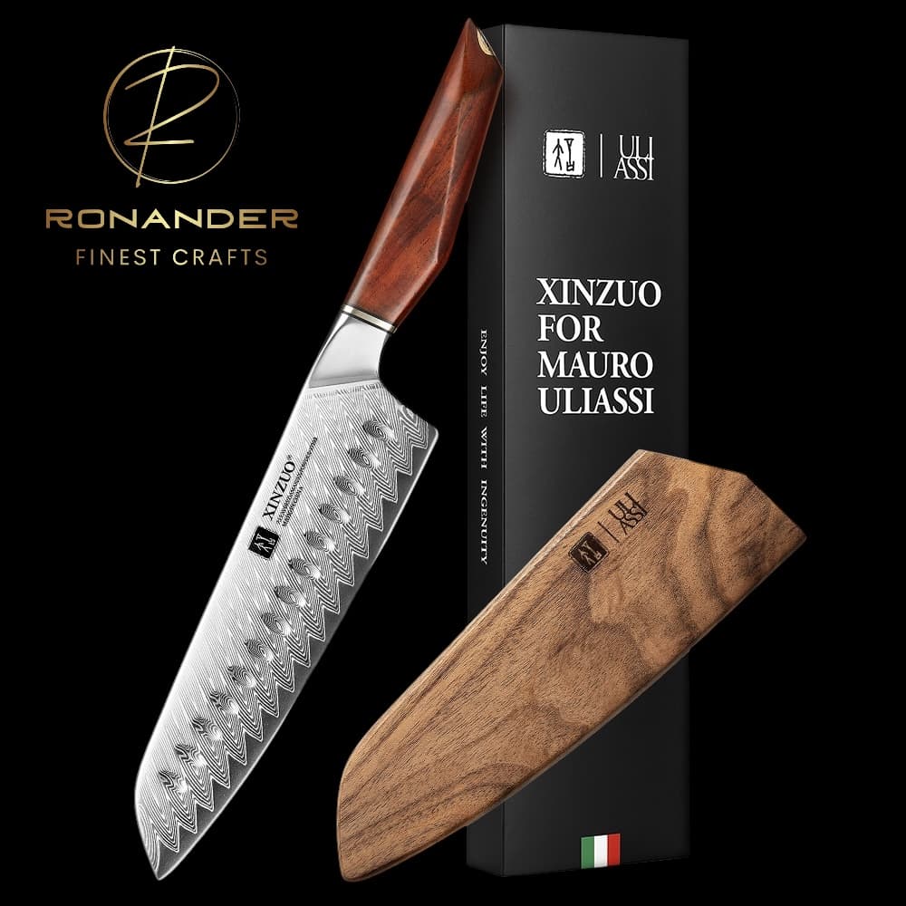 NYHET. 7,5" Santoku-kniv - Xinzuo for Mauro Uliassi   X03-RS