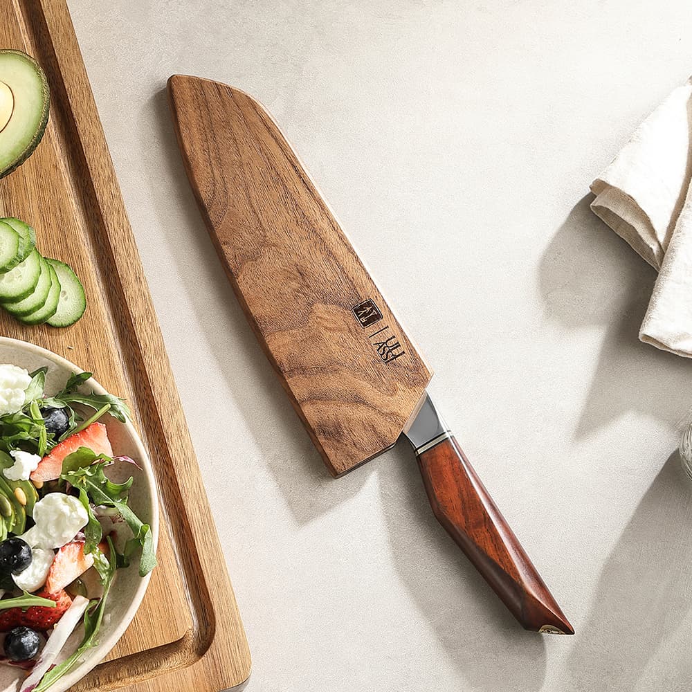 NYHET. 7,5" Santoku-kniv - Xinzuo for Mauro Uliassi   X03-RS thumbnail 5