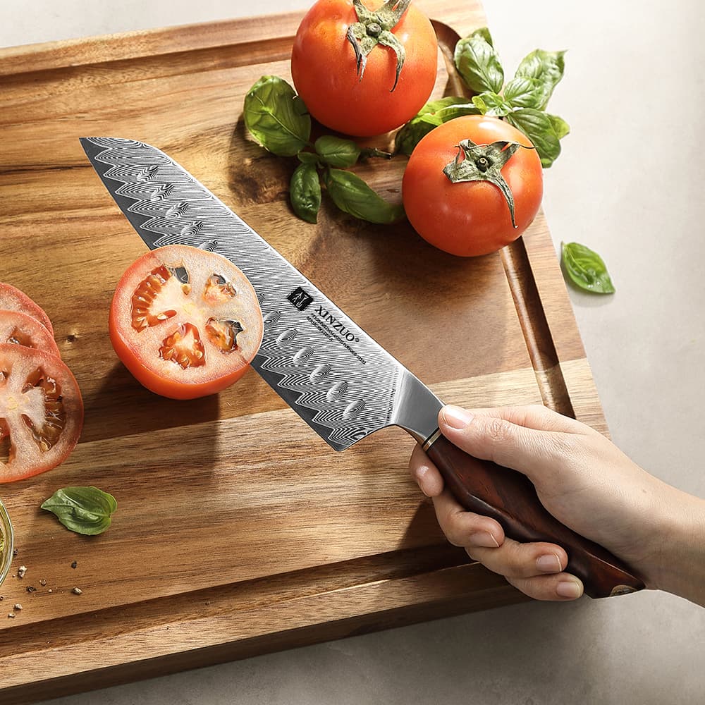 NYHET. 7,5" Santoku-kniv - Xinzuo for Mauro Uliassi   X03-RS thumbnail 7