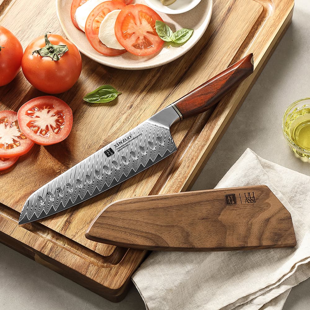 NYHET. 7,5" Santoku-kniv - Xinzuo for Mauro Uliassi   X03-RS thumbnail 4