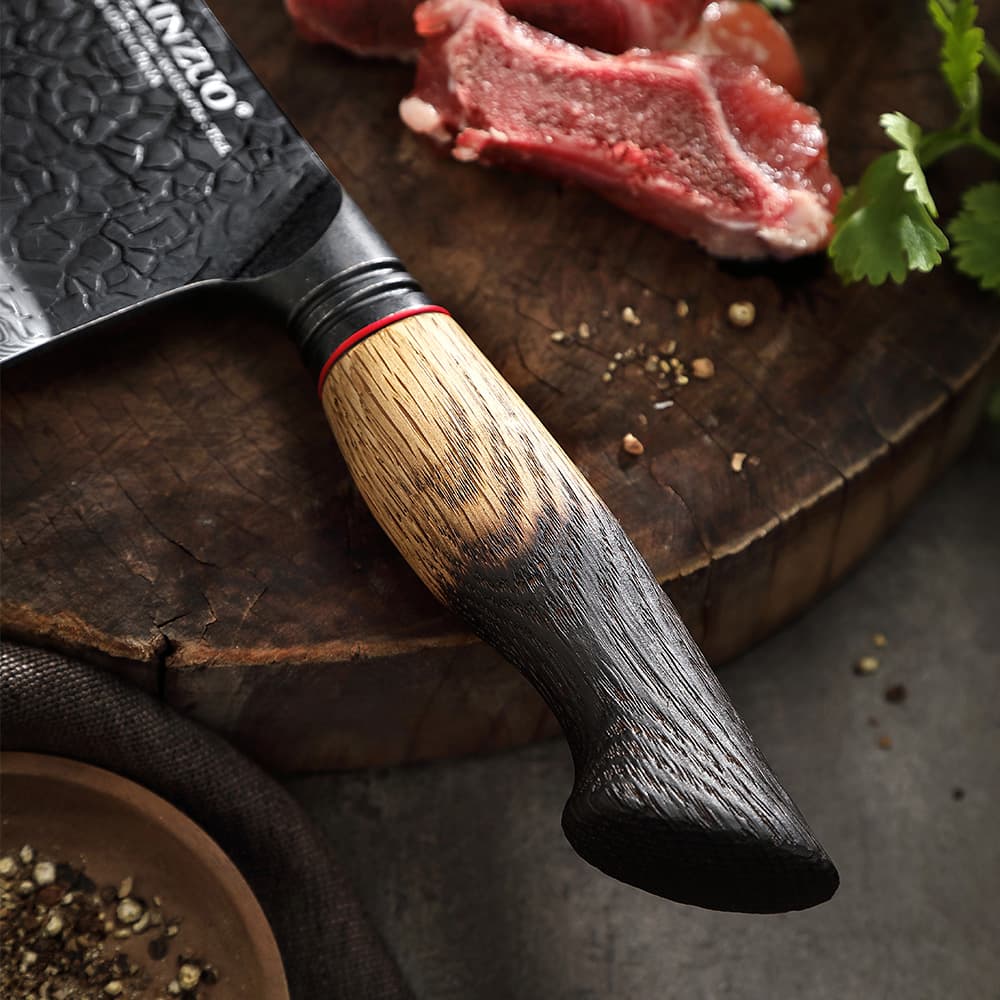 NYHET!  Bone chopper i Damaskusstål -7,3"- X06-KG.  Mo-serien thumbnail 6