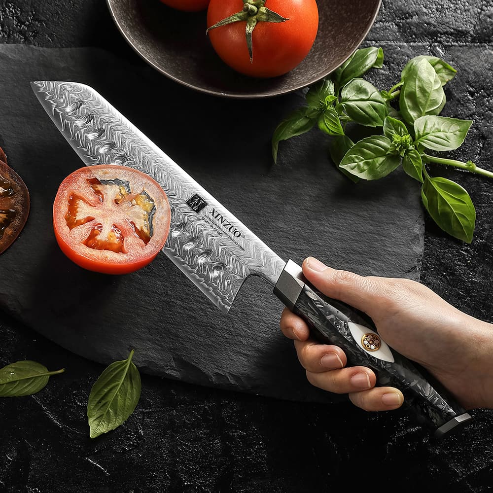 NYHET Santoku-kniv i 145 lag Damaskusstål -  X04-RS Li-serien thumbnail 3