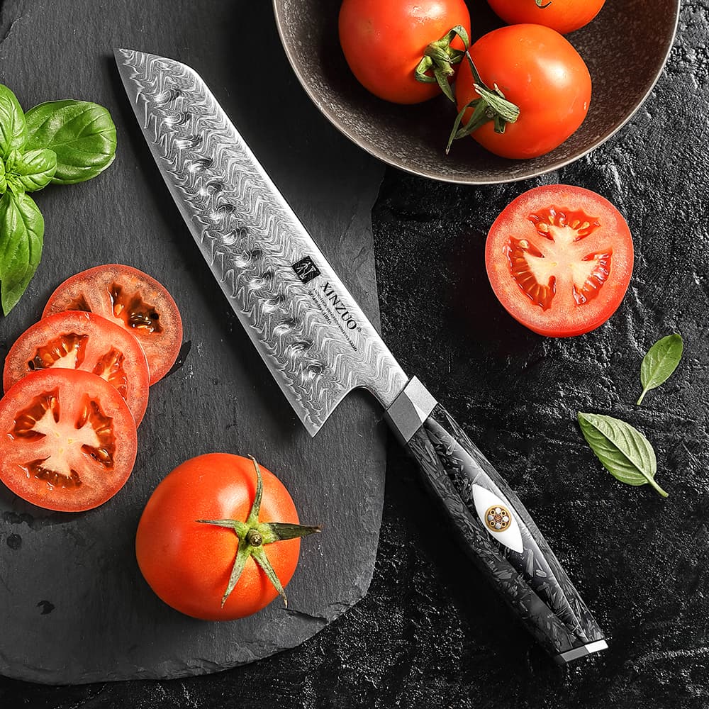 NYHET Santoku-kniv i 145 lag Damaskusstål -  X04-RS Li-serien thumbnail 2